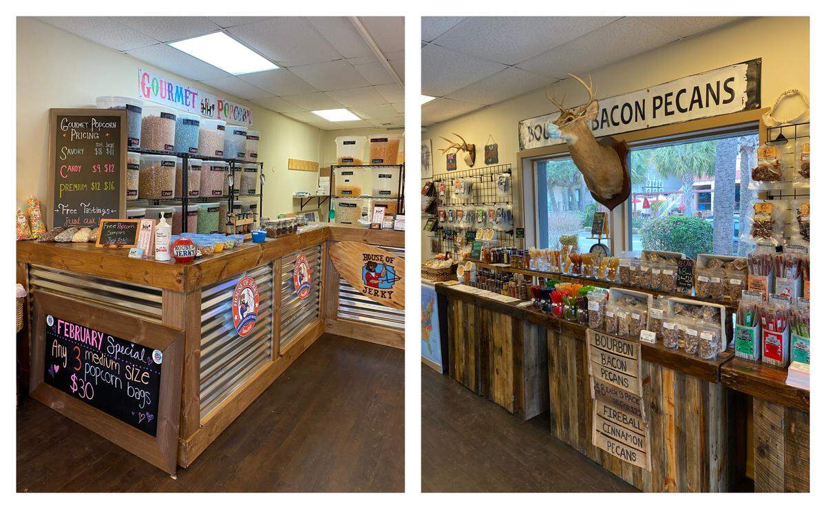 The space that was once home to Sweet Carolina Cupcakes at Coligny Plaza has been renovated for House of Jerky and House of Popcorn.
