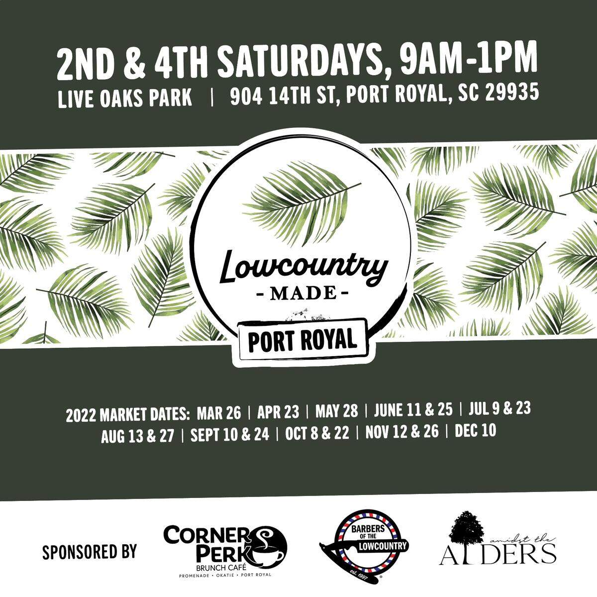A Lowcountry Made market, in which artists, artisans and “makers” sell creative wares in Bluffton, Hilton Head, Beaufort and Savannah, is coming to Port Royal Saturday, March 26.