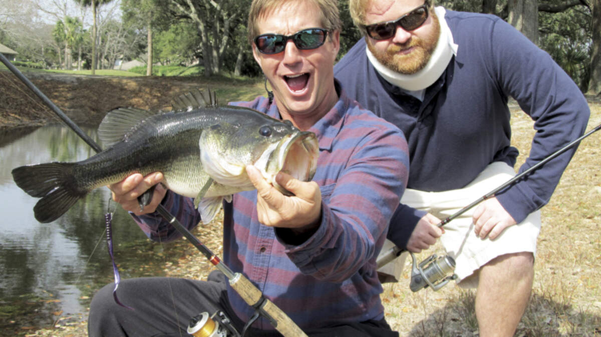 Byron Sewell and Will "Catfish" Thompson pose with a nice bucket mouth. 