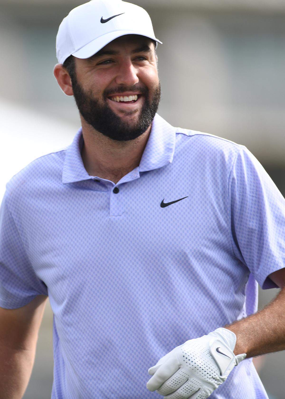World no. 1 Scottie Scheffler arrives for the pro-am tournament Wednesday before the beginning of the RBC Heritage Tournament at Harbour Town Golf Links.