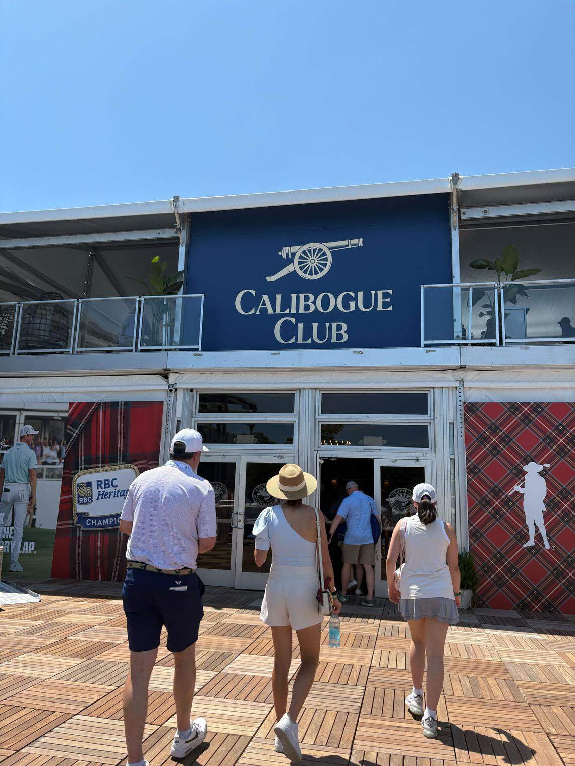 The entrance to the Calibogue Club at RBC Heritage in 2026.