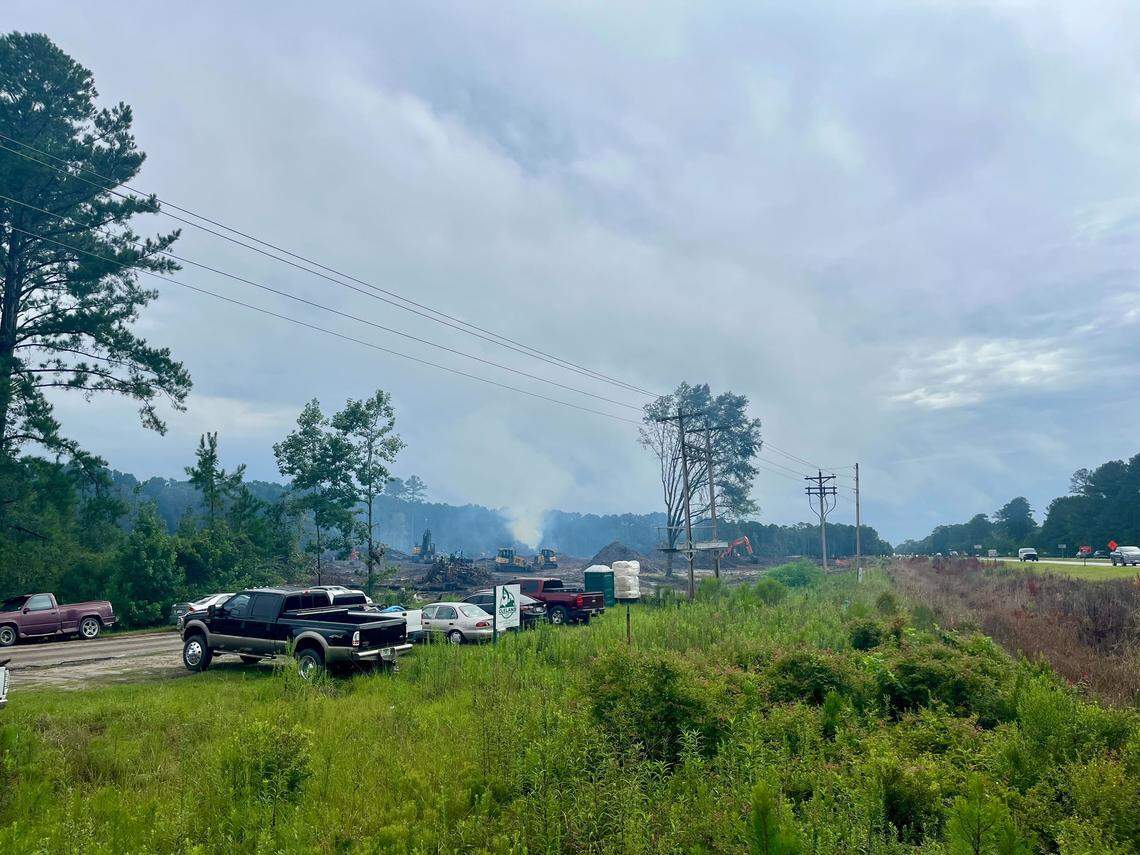 Construction site along U.S. 278, next to Hilton Head Lakes and Prime Storage. Soon to be home of a mix of townhomes and single-family units on Monday, Aug. 11, 2025.