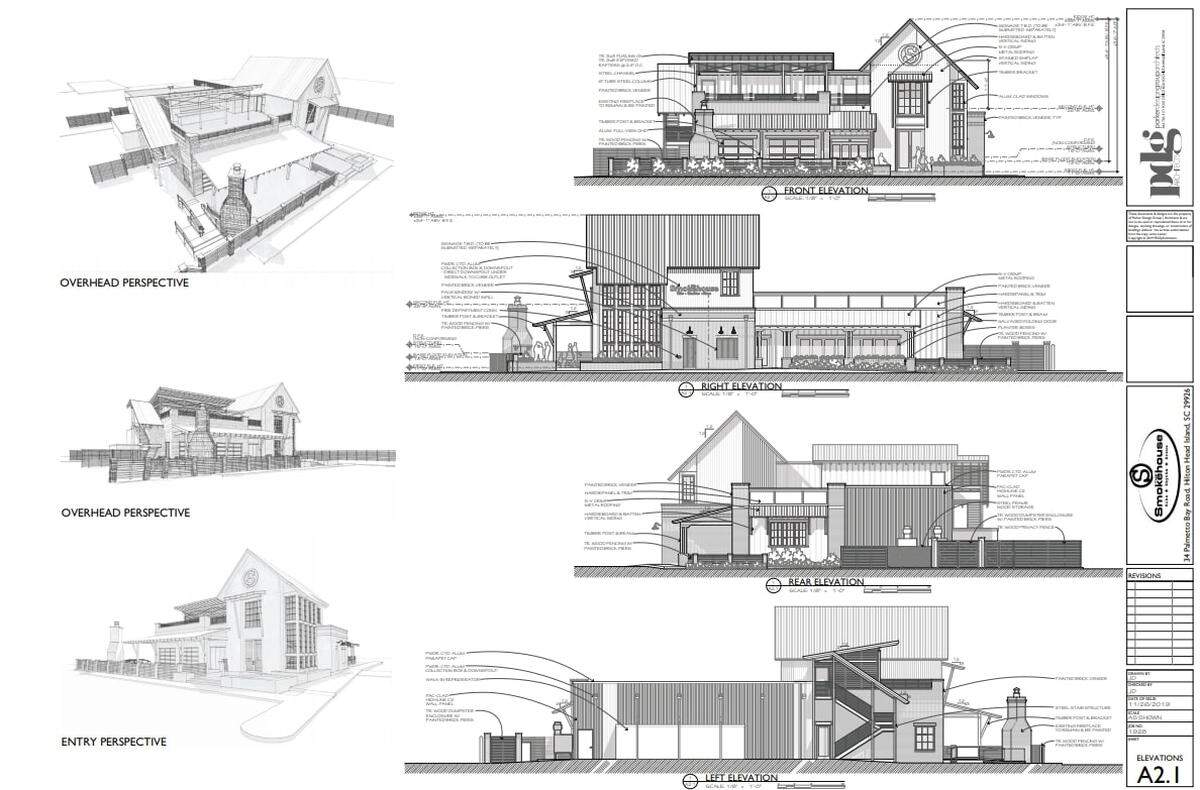 The proposed plan for The Smokehouse restaurant on the south end of Hilton Head Island. The restaurant burned in June 2019.