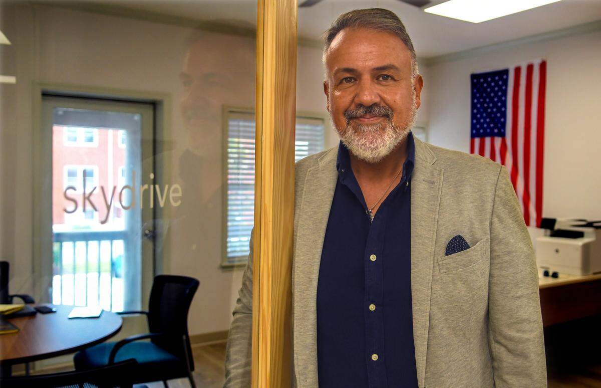 William Fugate, U.S. business development manager for SkyDrive -- a Japan-based developer of flying cars and supply delivery drones --on Thursday, Sept. 1, 2022, at the Southern Carolina Landing Pad, located in the Beaufort Digital Corridor building on Carteret Street in downtown Beaufort.