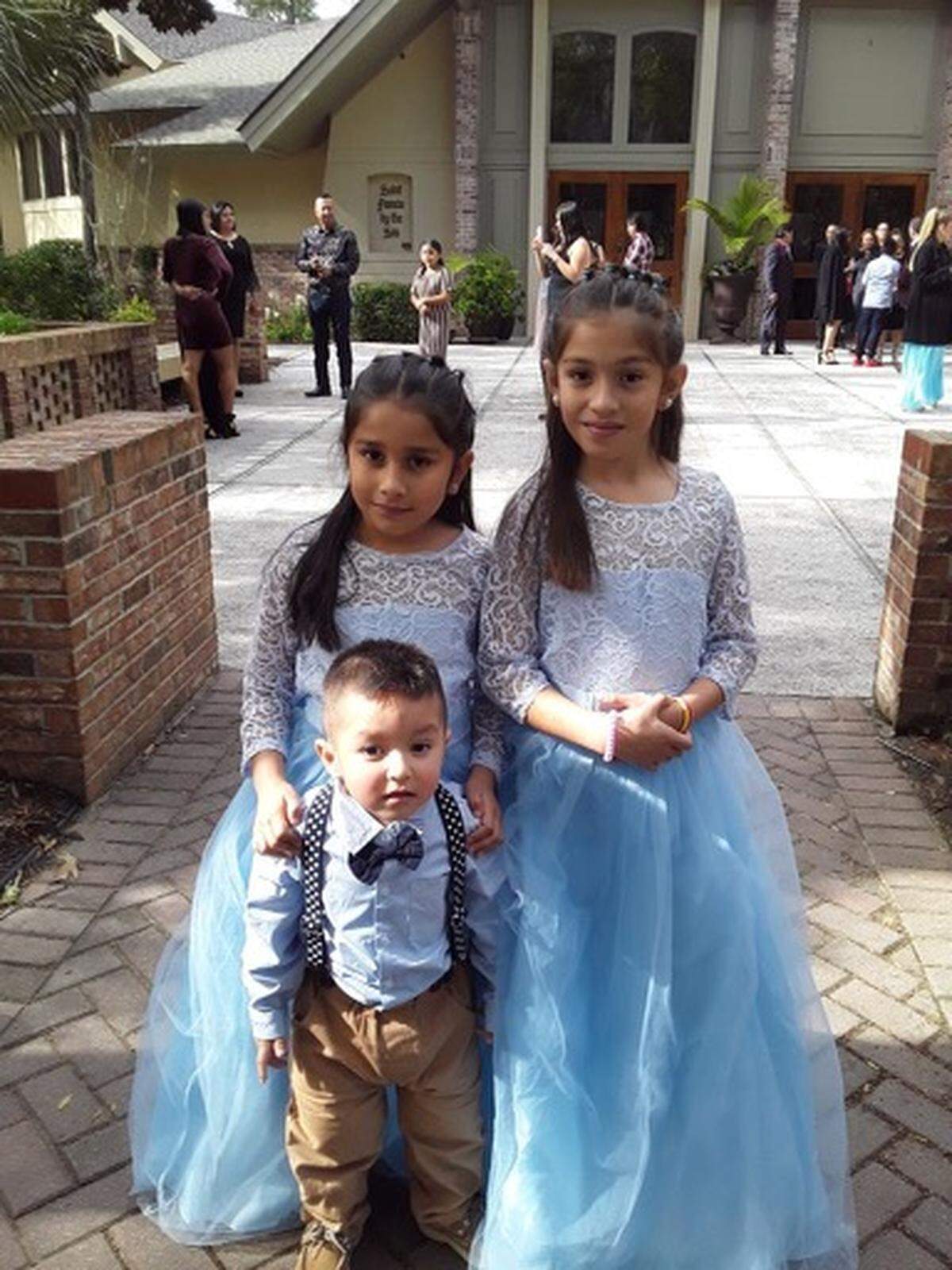 Dania Rodriguez-Beas (left), Lucy Rodriguez-Beas and Gerardo Vera-Beas outside St. Francis by the Sea Catholic Church on Hilton Head Island.