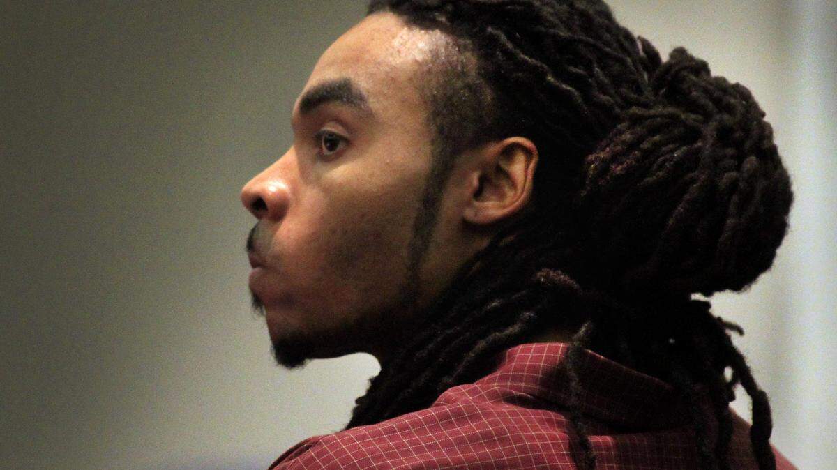 Bruce Hill, 26, of Tabor City, N.C., in court on Tuesday. He is charged with murder and first-degree burglary in the April 12, 2005 deaths of Diane and Charles Parker Sr. Hill was charged in 2009 after DNA linked him to the slayings. Photo by Steve Jessmore sjessmore@thesunnews.com.