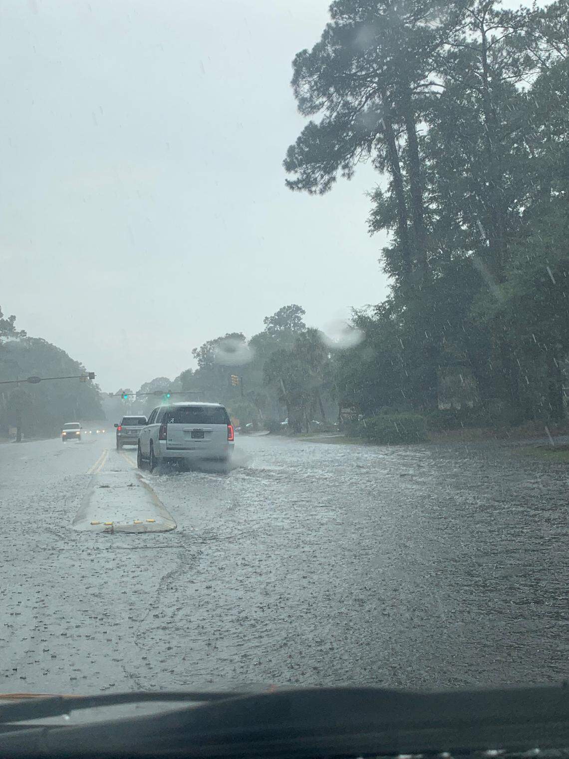 Rain on Hilton Head Island’s south end on June 4 flooded sections of U.S. 278.