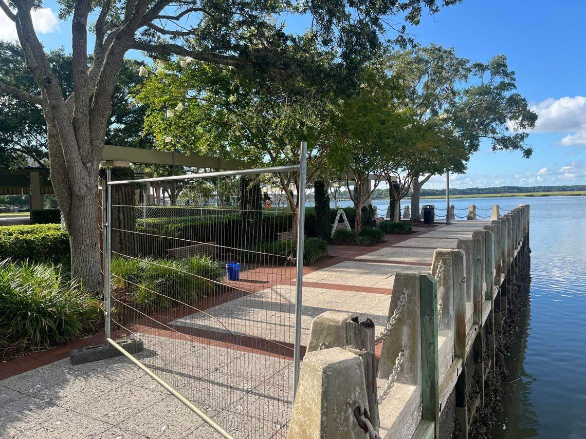 The city of Beaufort closed the promenade at Waterfront Park June 30 because of structure issues underneath it.