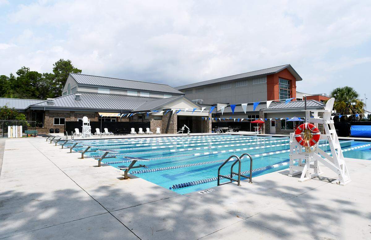 The Island Recreation Center’s revamped pool area will now have its own bathroom and locker area, as well as a pool office.