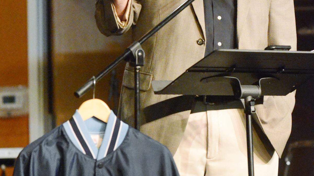 Standing behind Ron Costello's Seahawk jacket, Guy Malool says a few words about the long-time volunteer with the Hilton Head Island High School athletic program. A celebration of the life and Memory of Costello was held on Monday at Grace Community Church. Known as "Mr. Seahawk" and a member of the Seahawk Hall of Fame, Costello died on Aug. 6.