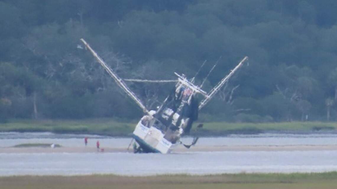 Why was a shrimp boat tilted on a Morgan River sandbar? Looks can be deceiving