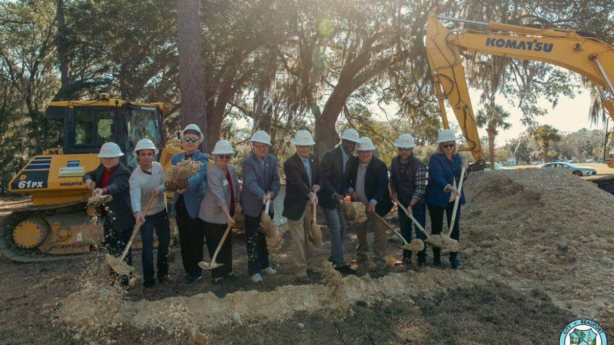 Members of the Beaufort City Council and others officially broke ground on a $4.3 million improvement project at Southside Park on Monday.