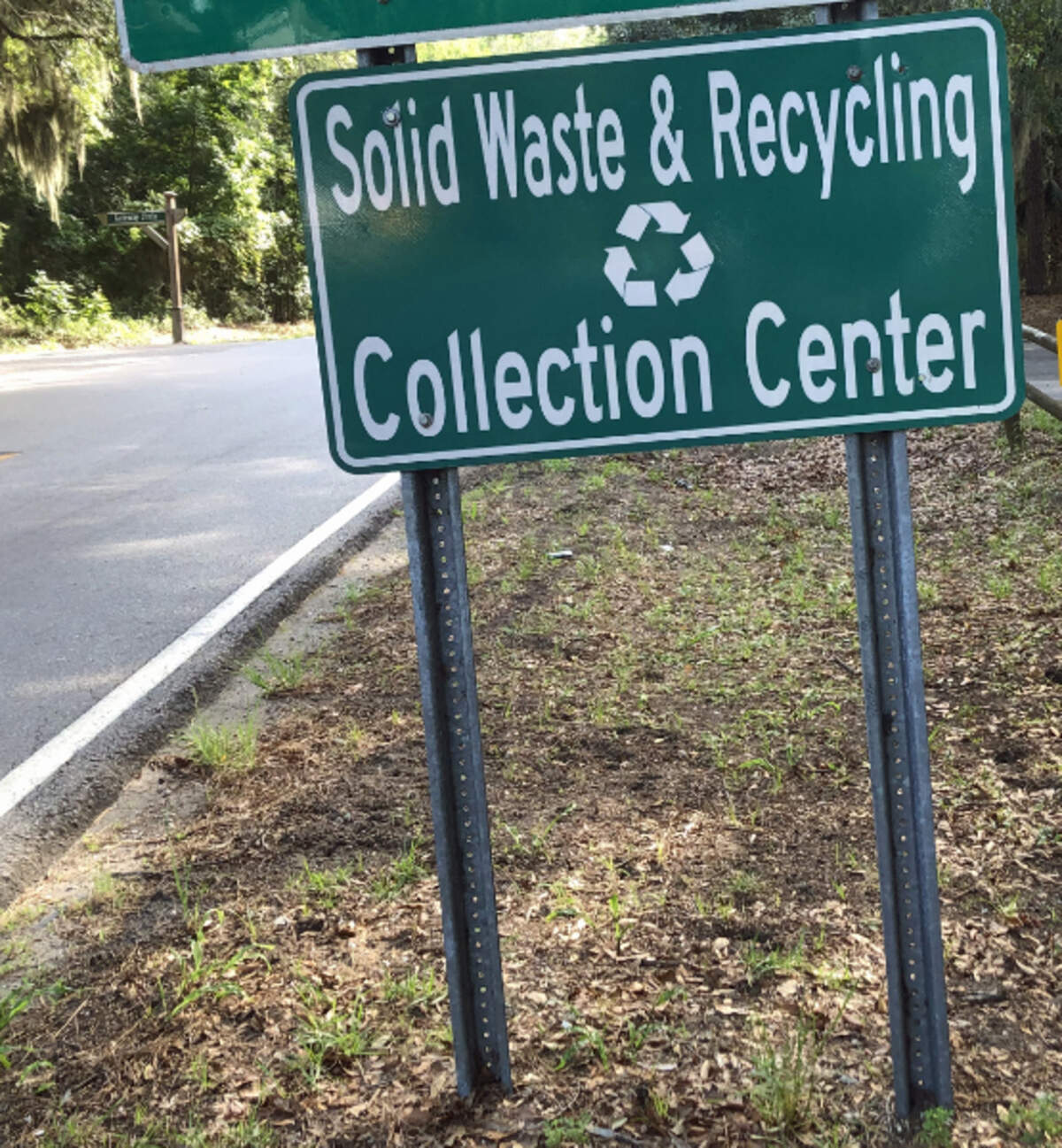 One of several signs in Beaufort County point out convenience centers.