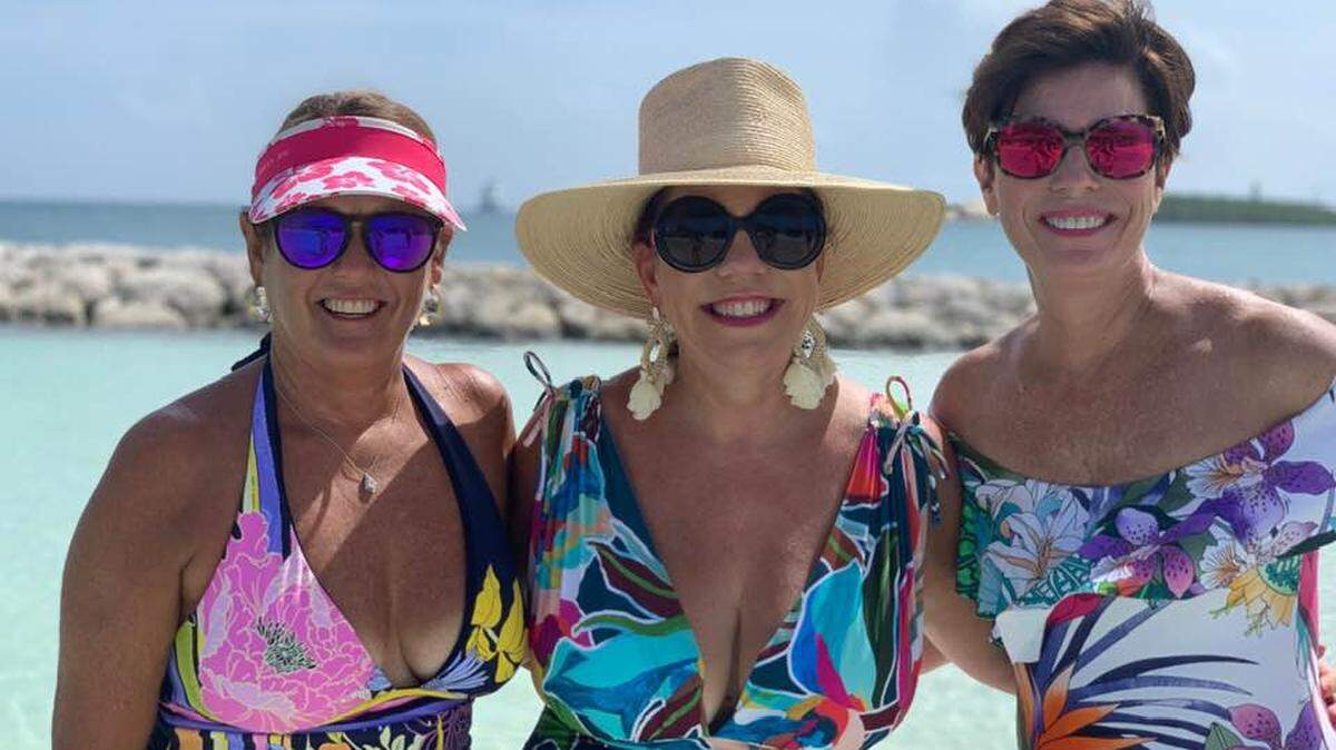 Ginger Mallett, Druella Schultz and Beth Woods celebrating Druella’s big 5-0