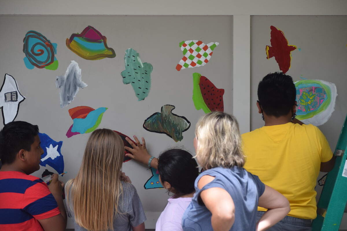 The students painted the new Oscar Frazier Park mural in Bluffton, S.C. from 9 a.m. to 1 p.m. Saturday, June 5, 2021.