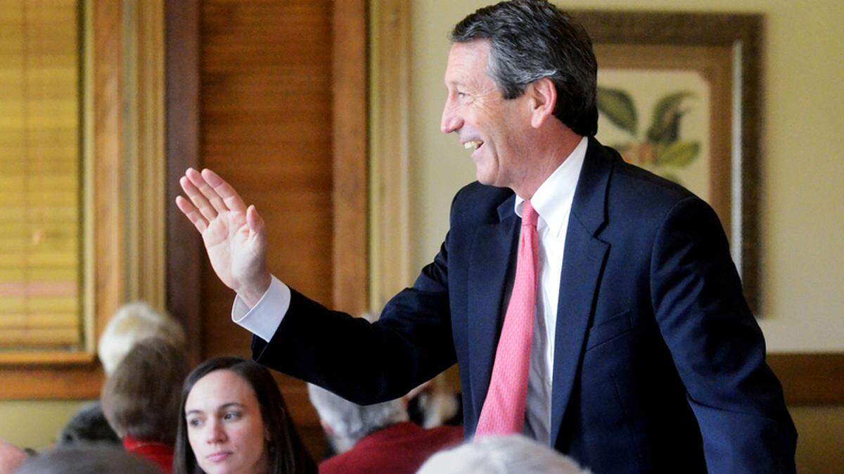 In this file photo, former S.C. Gov. Mark Sanford, a Republican candidate for the 1st District seat, arrives to speak at the Hilton Head Island Republican Club's luncheon.