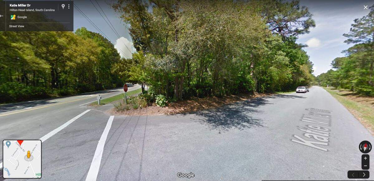The intersection of Gum Tree Road and Katie Miller Drive where a bicyclist was hit by a truck Saturday.