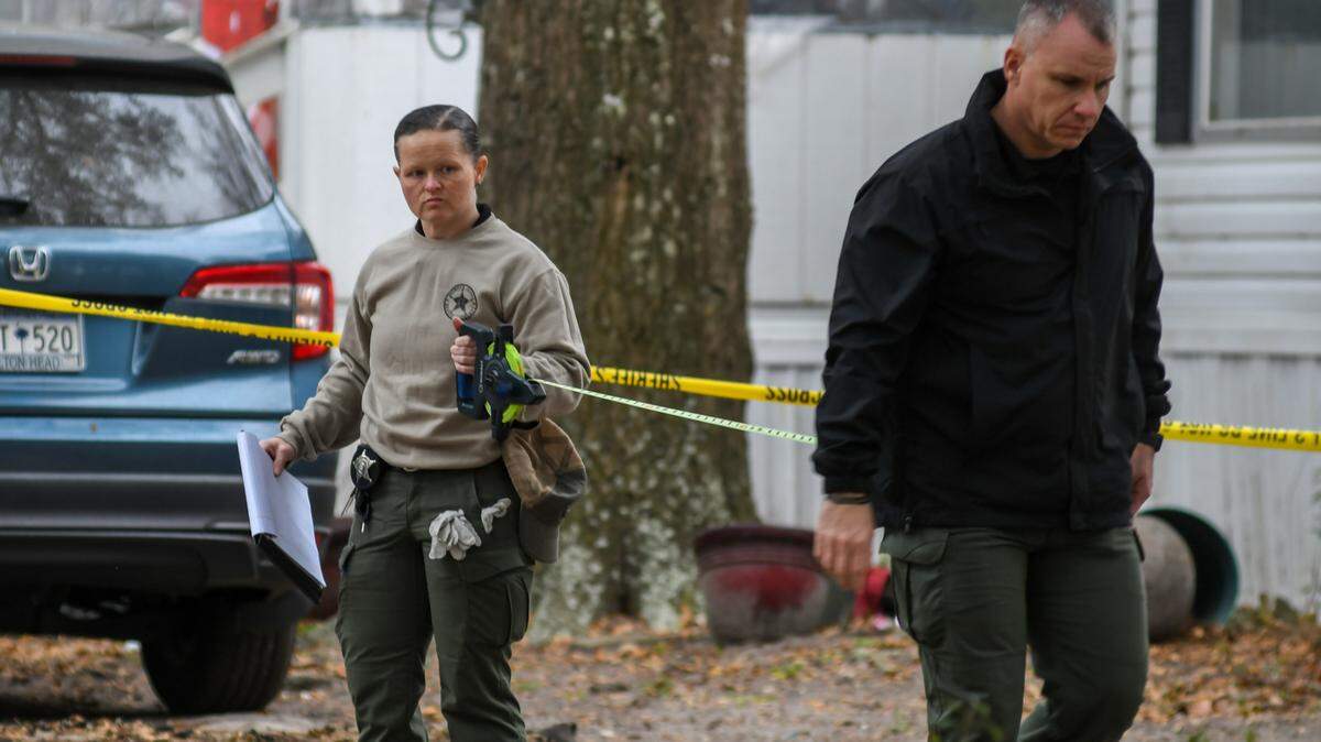 Investigators with the Beaufort County Sheriff’s Office Crime Scene Unit at a house where a shooting took place at Baygall and Fish Haul roads on Friday, March 1, 2024 on Hilton Head Island.
