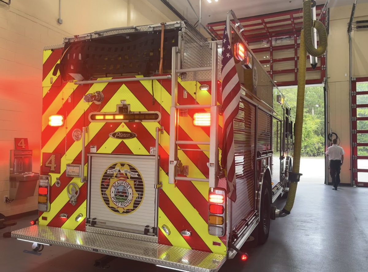 Shift 1 Engine Company 4 prepare to respond to a call.
