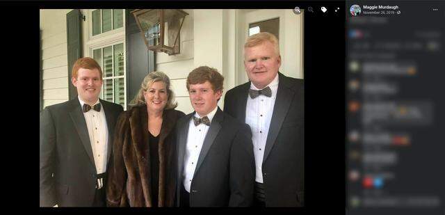 From left, Richard Alexander Murdaugh, Margaret “Maggie” Kennedy Branstetter Murdaugh, Paul Terry Murdaugh and Richard Alexander Murdaugh (Alex) before a formal event in 2019.