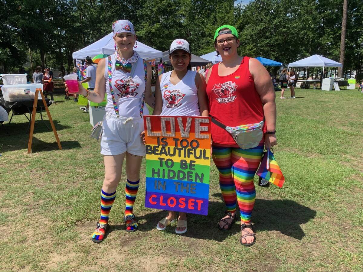 Members of the Savannah Derby Devils (left to right): Madam Hyde, Pistol Palin, and Girthquake.