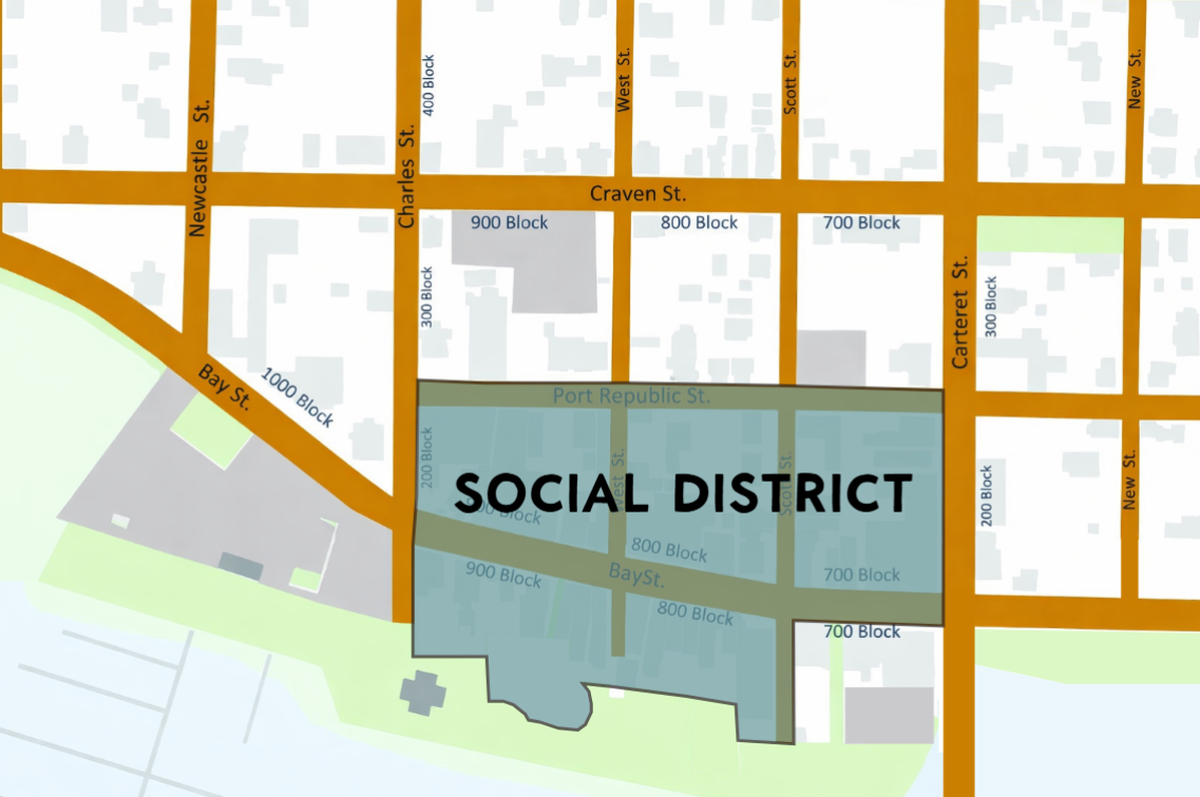The city of Beaufort is moving forward with plans to create a social district to bolster downtown foot traffic.
