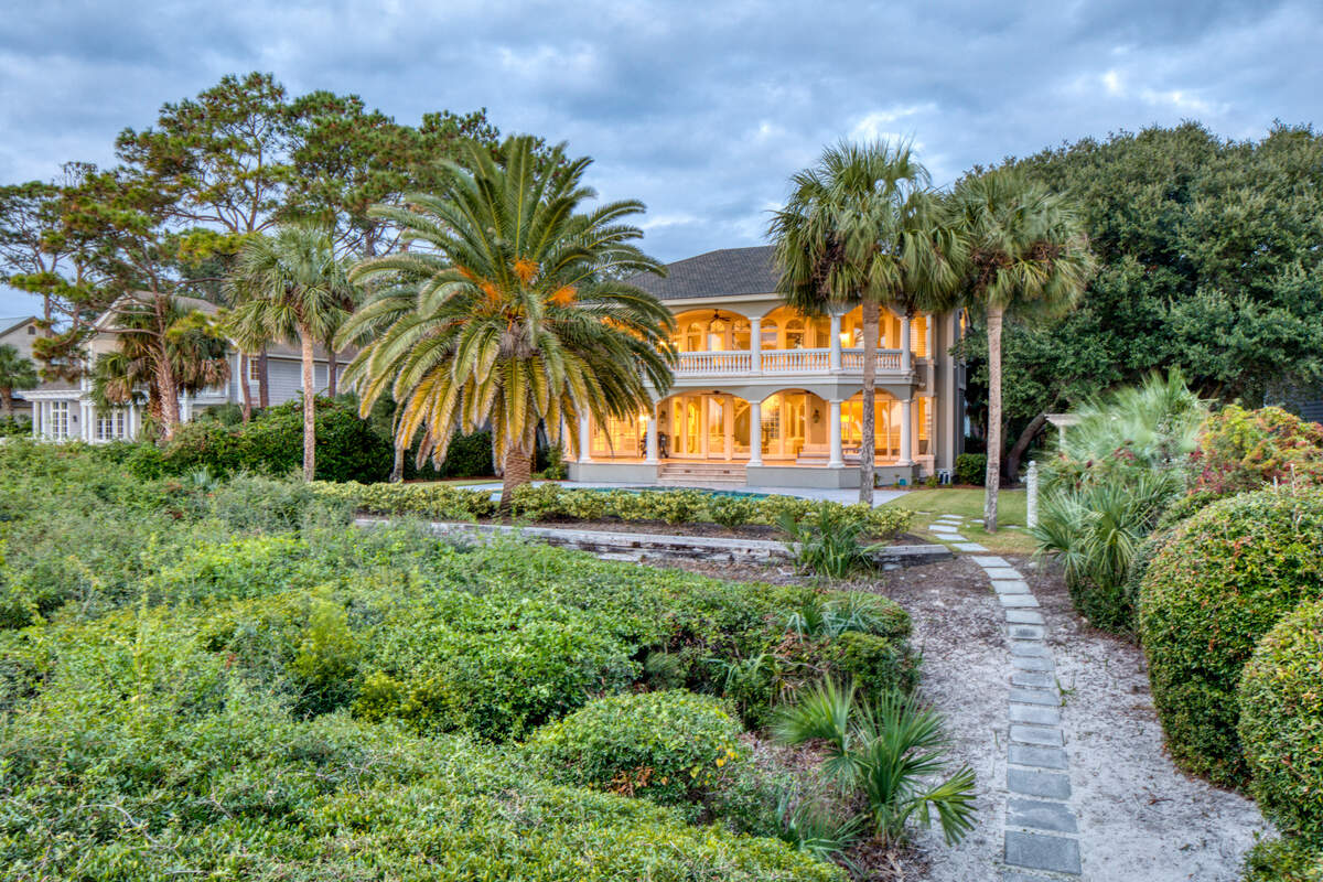 A view of the beach access path found at 38 Ensis Road on Hilton Head Island, SC.