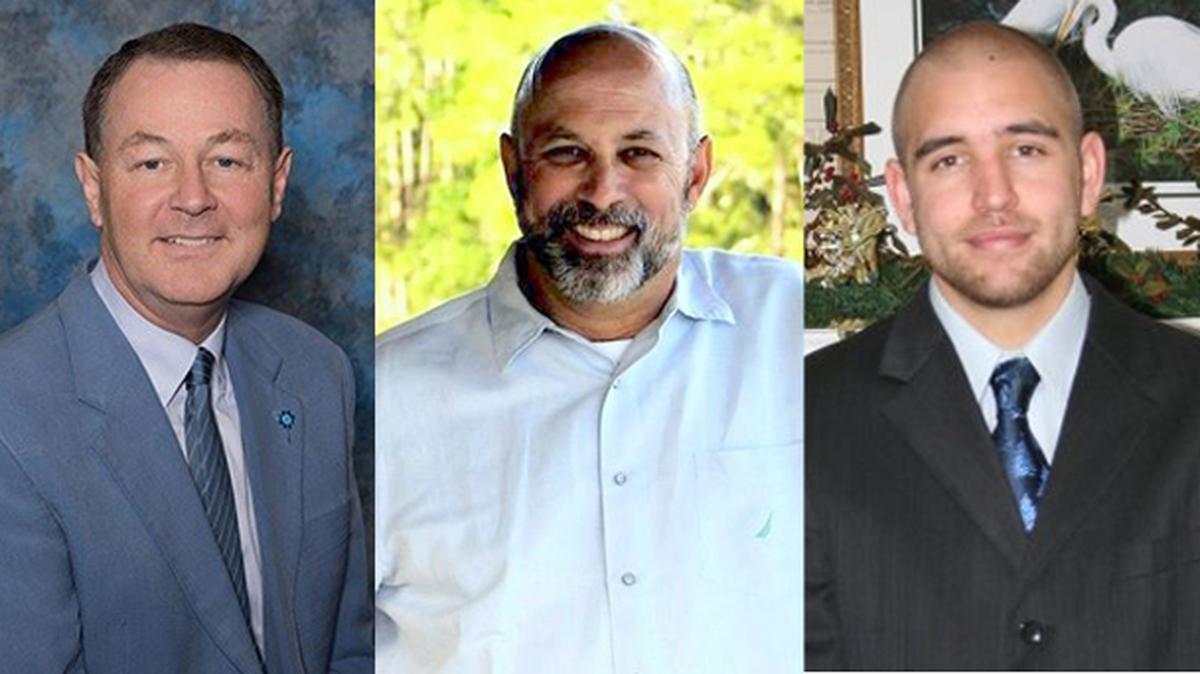 Beaufort City Council candidates, from left: Mike McFee, Fred White and Brantley Wilson.