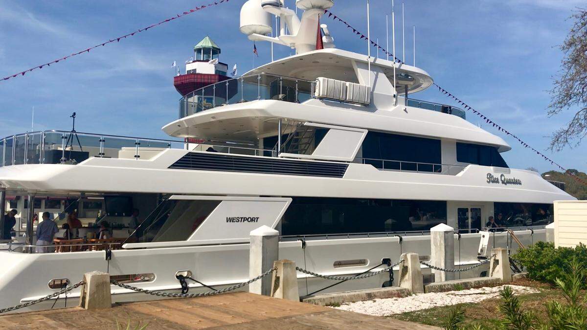Joe Rice owns the biggest yacht in Harbour town, Rice Quarters, at the RBC Heritage presented by Boeing April 9-15, 2018.