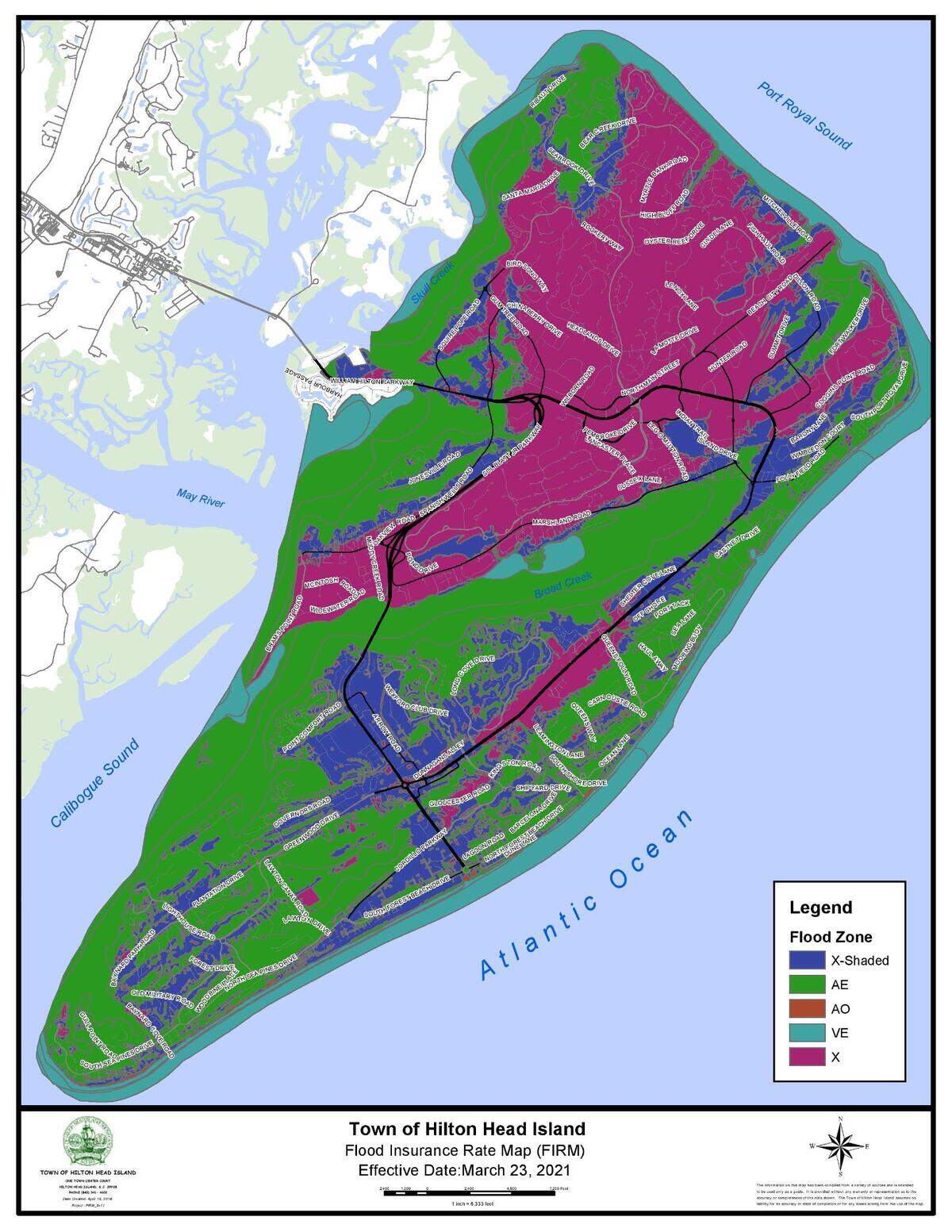 The FEMA flood map for Hilton Head Island
