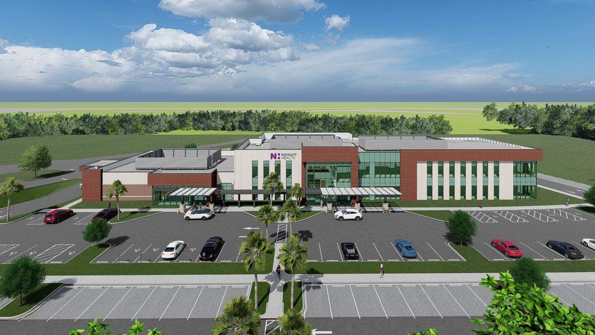 Rendered image of Novant Health’s Washington Square Medical Park, slated to open summer 2026 at 8 Parkside Drive in Bluffton.