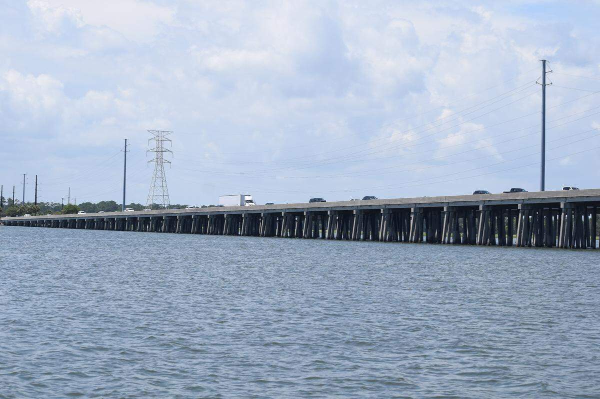 The view from the fishing pier at the C.C. Haigh Jr. boat landing on Pinckney Island on Thursday, July 15, 2021.
