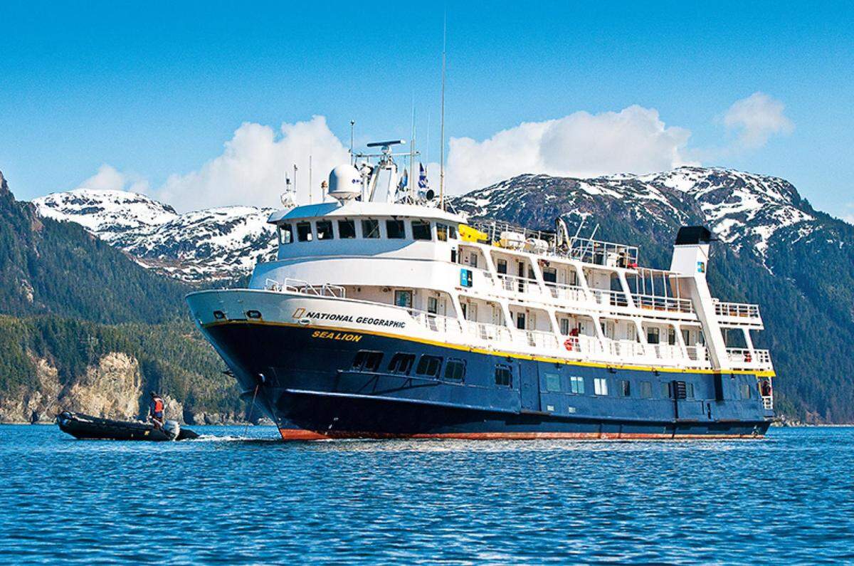 The National Geographic Sea Lion is large enough to operate in remote environments in comfort, yet small enough to enter ports and inlets inaccessible to bigger ships including Beaufort.