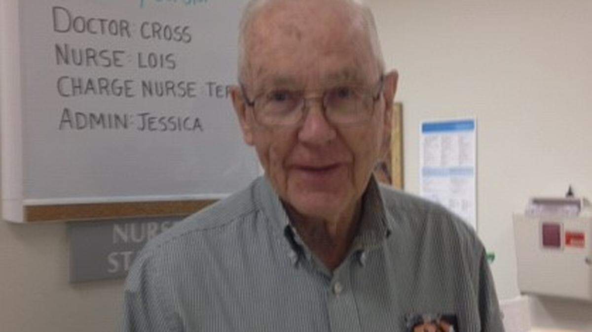 Dr. Harold Cross shown on duty at the Greater Bluffton-Jasper County Volunteers in Medicine clinic.