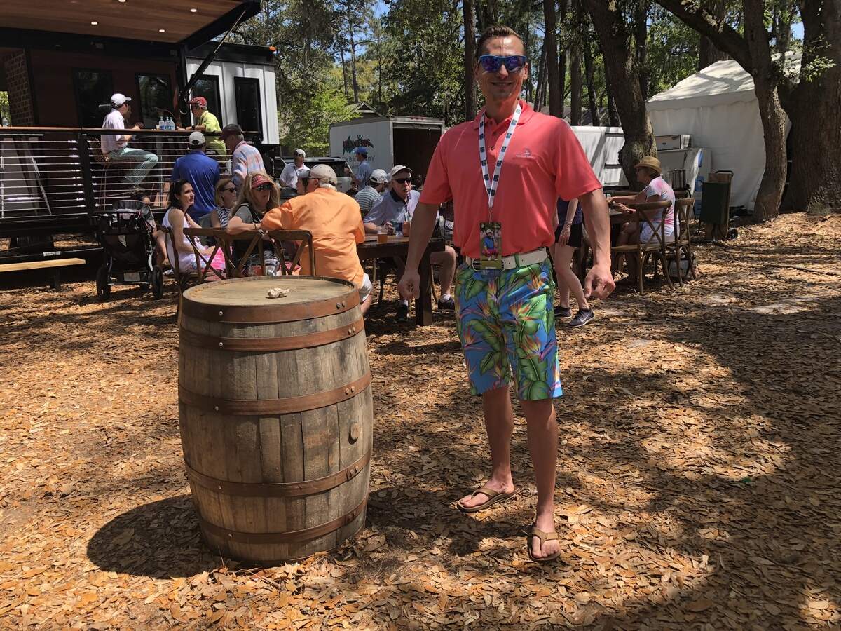 Paul Batt II chose an island theme for his Loudmouth shorts.