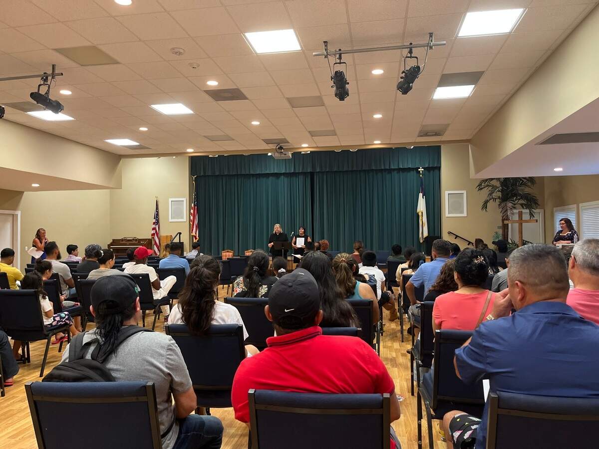 Chimney Cove residents gathered Sunday night for an informational meeting.