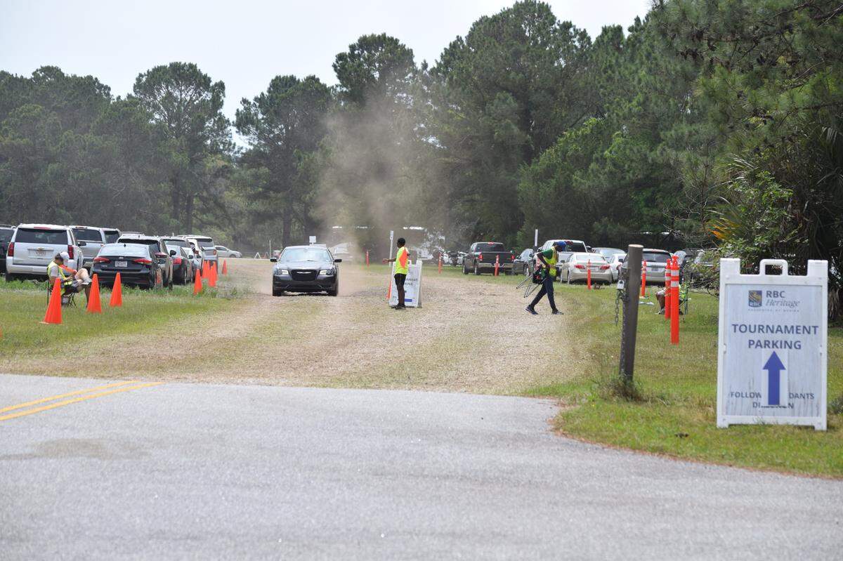 RBC Heritage spectators park for free at Honey Horn on Hilton Head Island’s north end on Thursday, April 14, 2022.