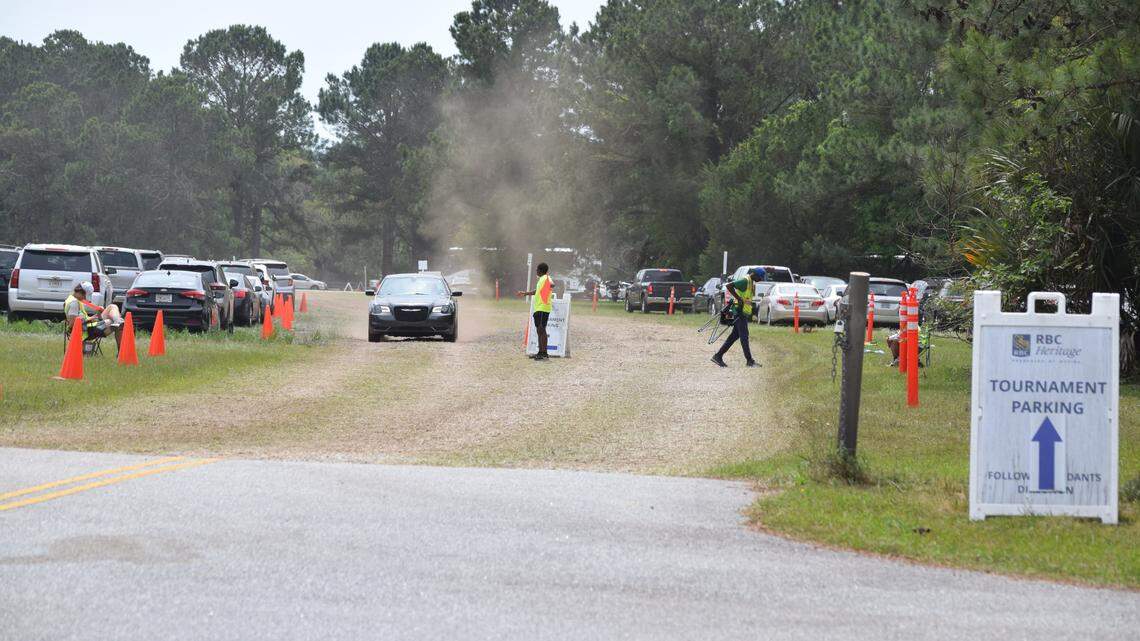 Where do you enter free RBC Heritage parking on Hilton Head’s north end? Is traffic bad?