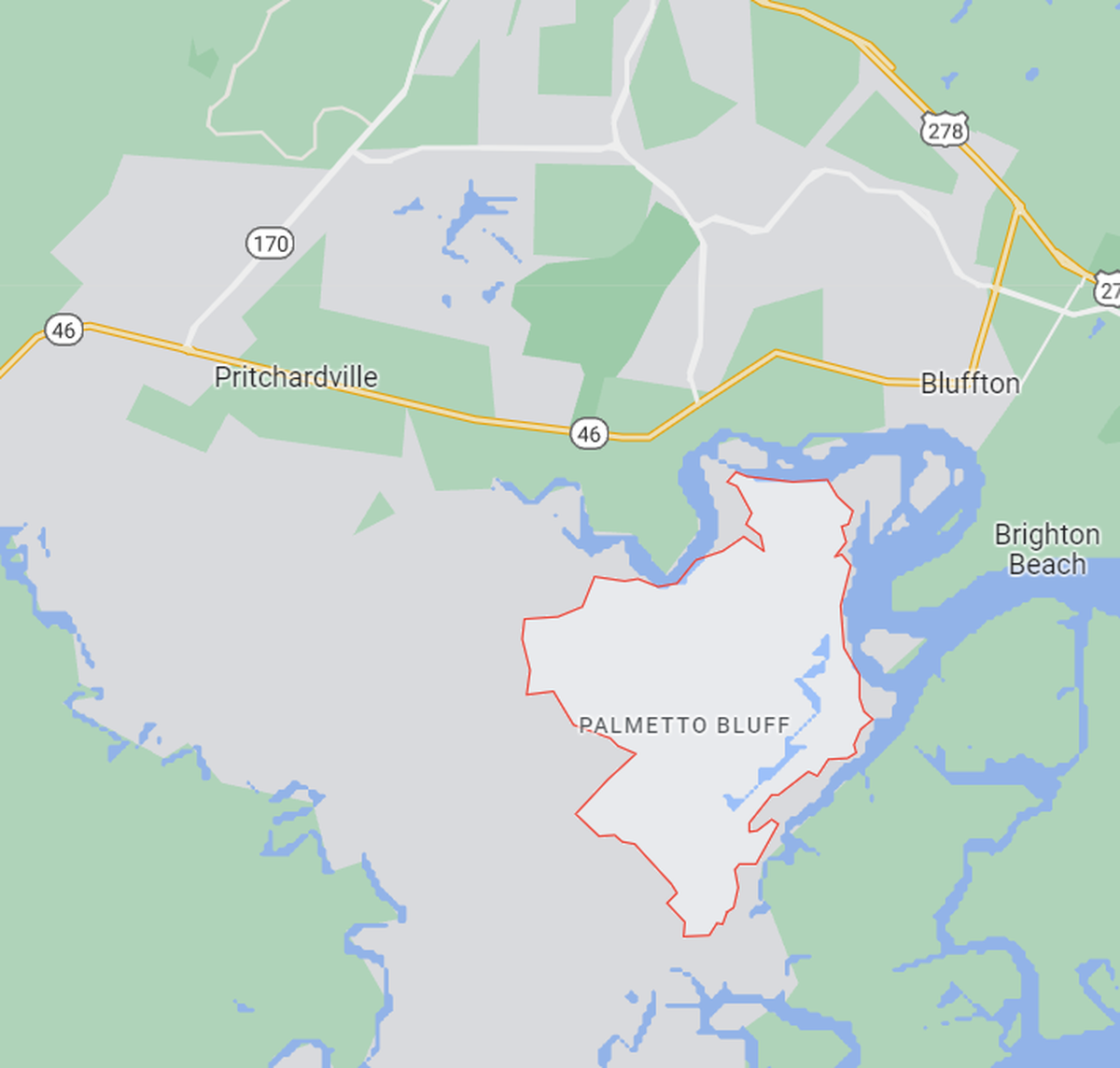 Palmetto Bluff is 20,000 acres, Bluffton’s largest private residential community with a golf club and resort