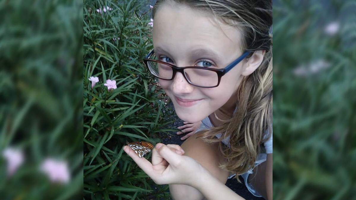 Charli Bobinchuck poses with a butterfly. She was 11 years old when she was struck and killed in a dark crosswalk on Hilton Head on June 21, 2018.