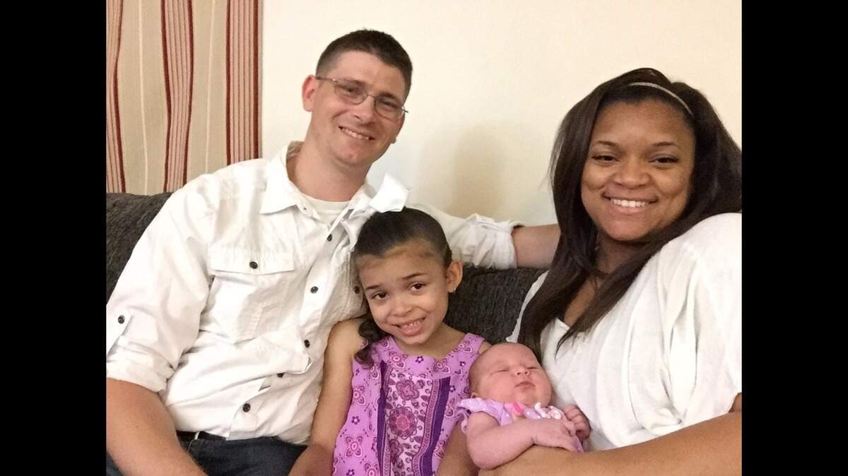 The Shears family welcomed baby Aunalise on Mother's Day. Also pictured are dad Michael Shears, big sister Aurorrah and mom Jerri Shears.