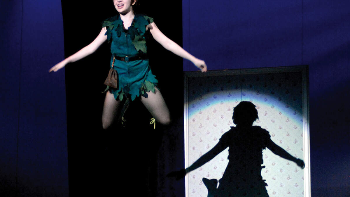 Tara Bianco plays Peter Pan during a rehearsal of the 2010 Main Street Youth Theatre production at Hilton Head Island High School's Visual and Performing Arts Center. 