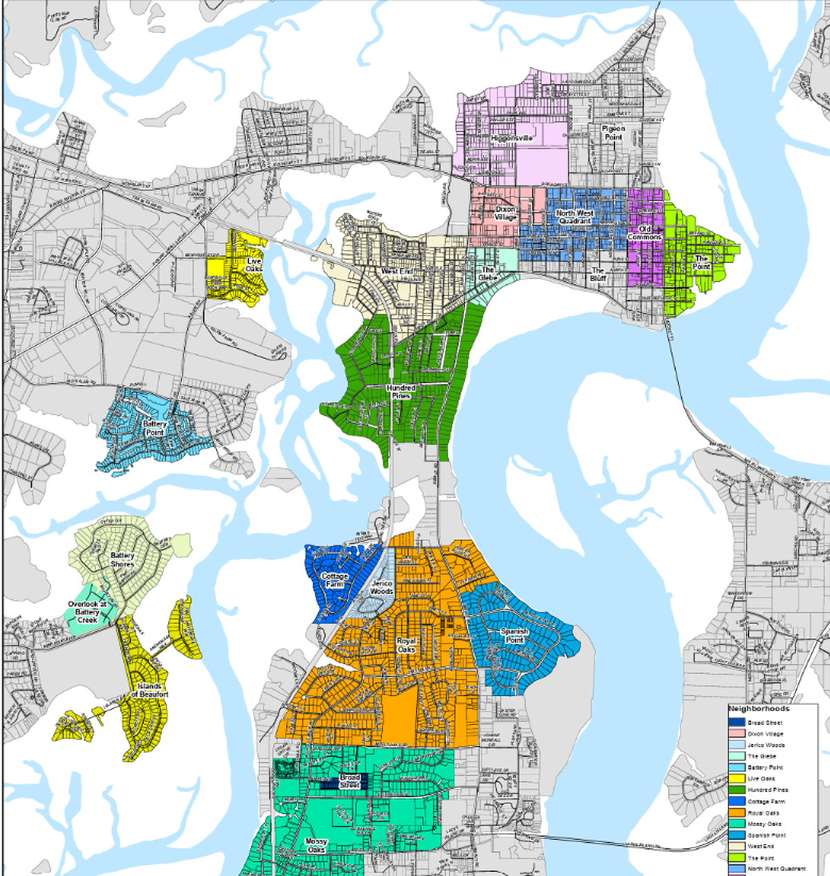 Short-term rentals are capped at 6% of the residentially zone parcels in Beaufort neighborhoods, excluding The Point.