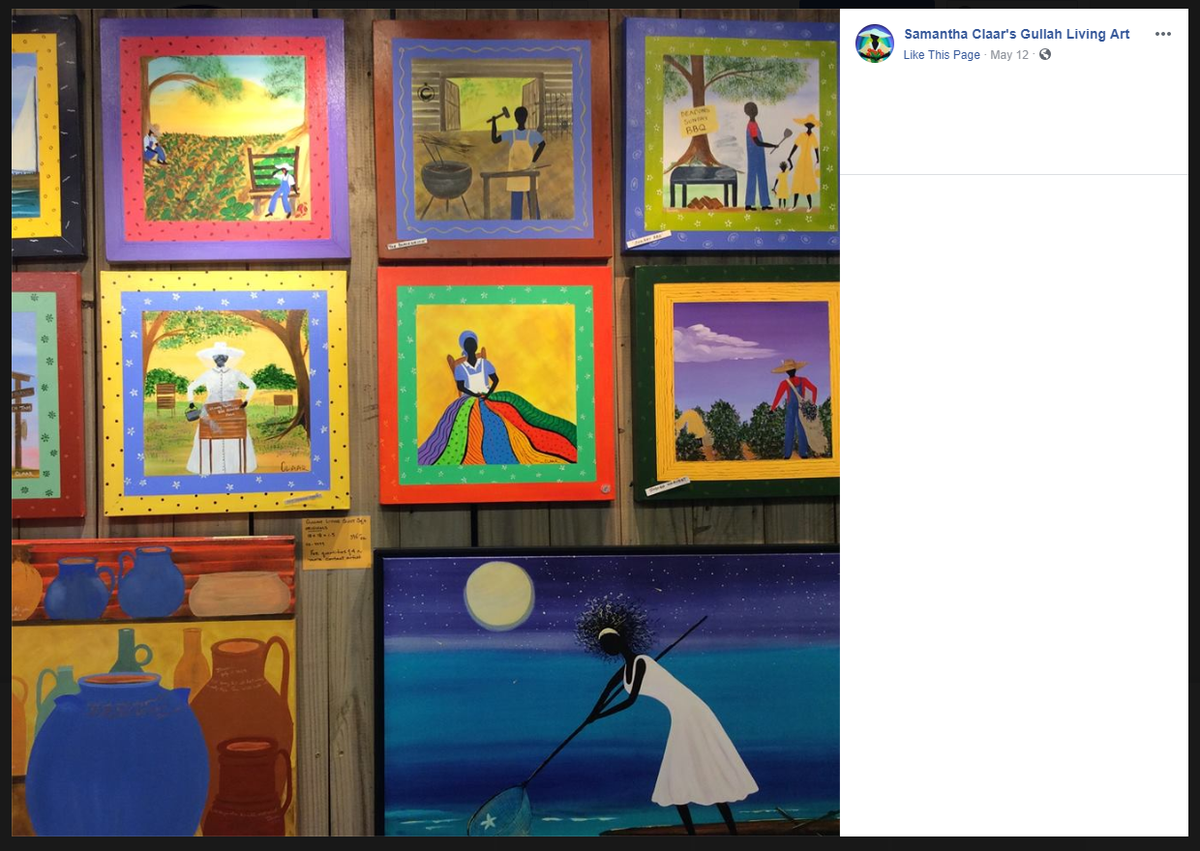 Claar’s artwork at her gallery in Norcross, Georgia.