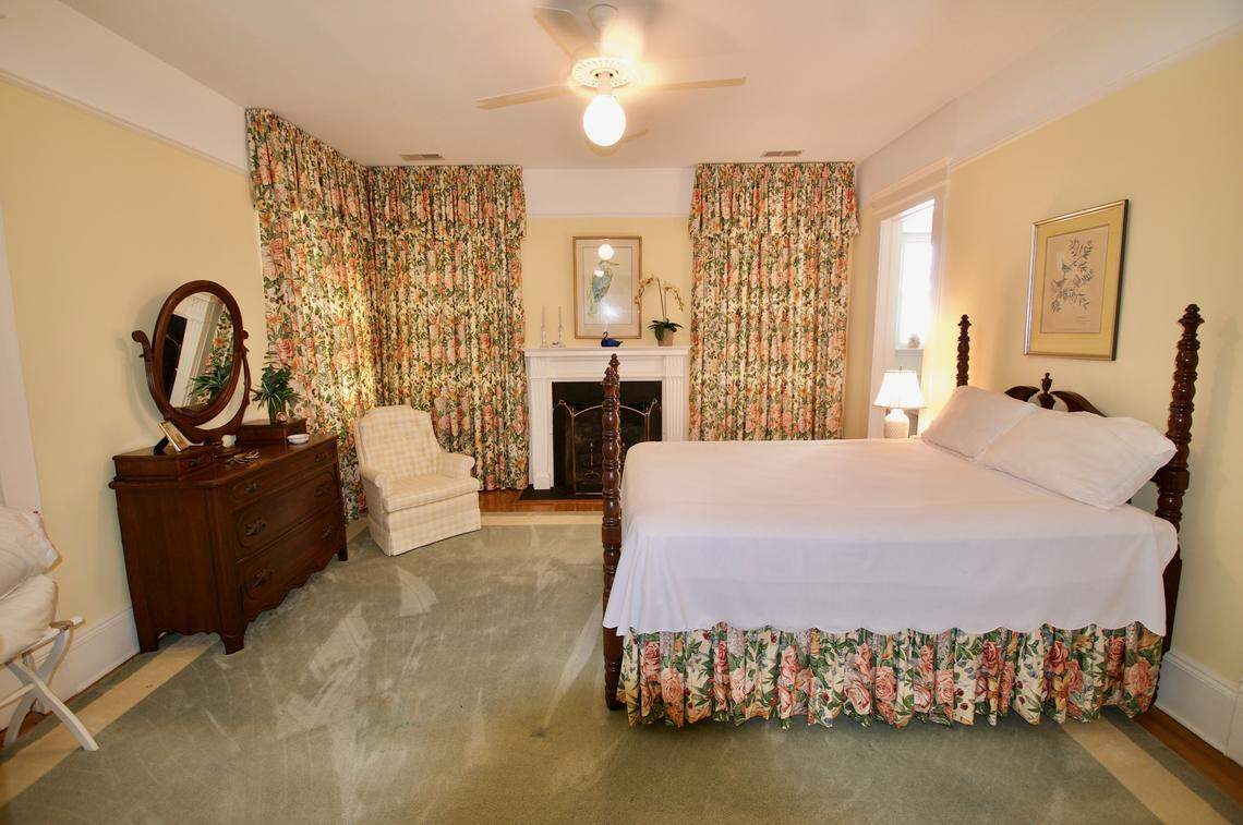 A bedroom inside Tomotley Plantation’s main house.