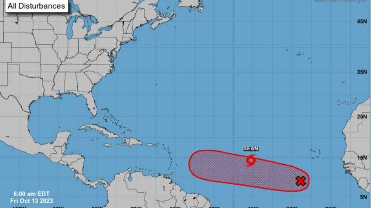 Seven-day tropical weather outlook on Friday, Oct. 13, 2023.