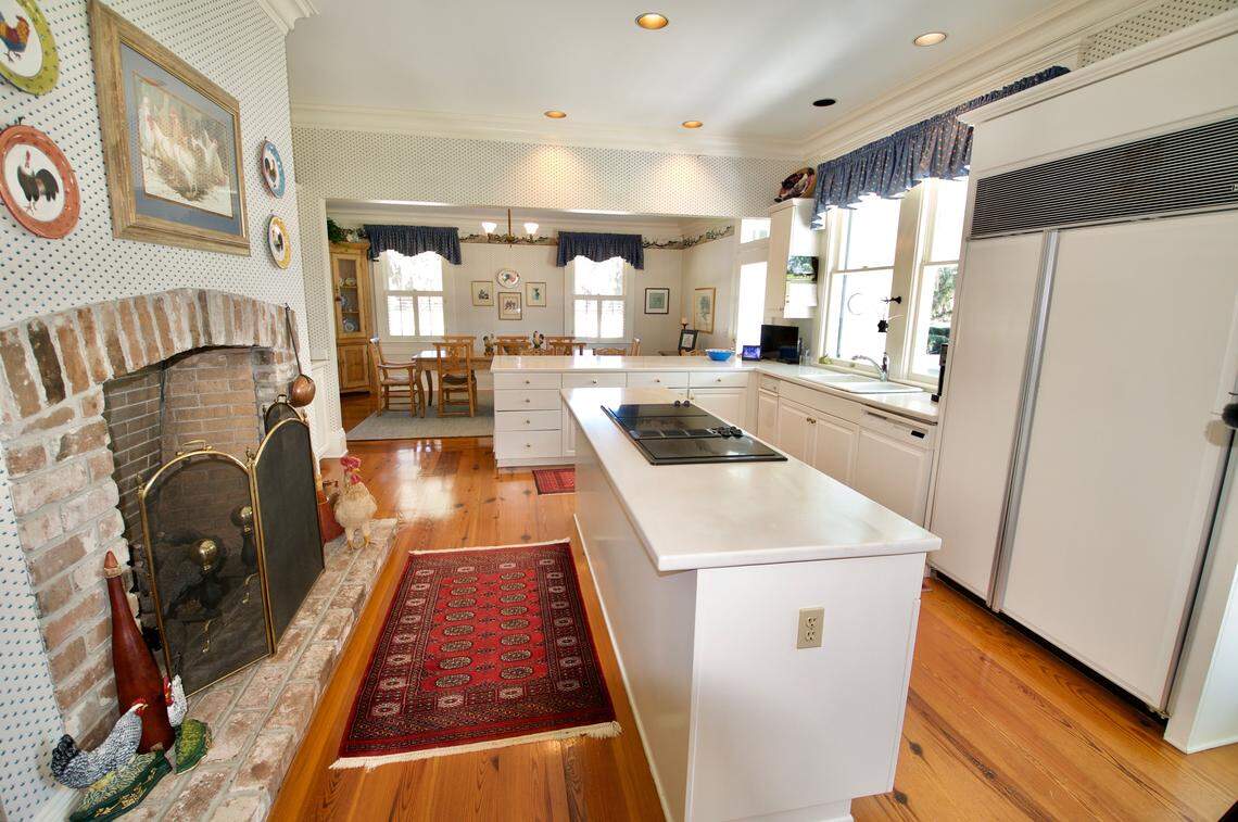 The kitchen inside Tomotley Plantation’s main house.