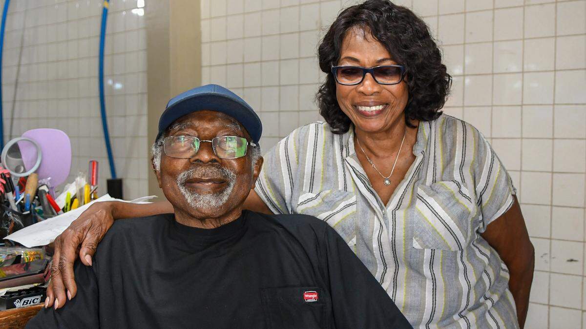 Howard and Harriet Chaplin, proprietors of Chaplin’s Grocery, pose for a photograph on Wednesday, June 26, 2024 on St. Helena Island. This year will mark 50 years the family-owned store has been in operation.