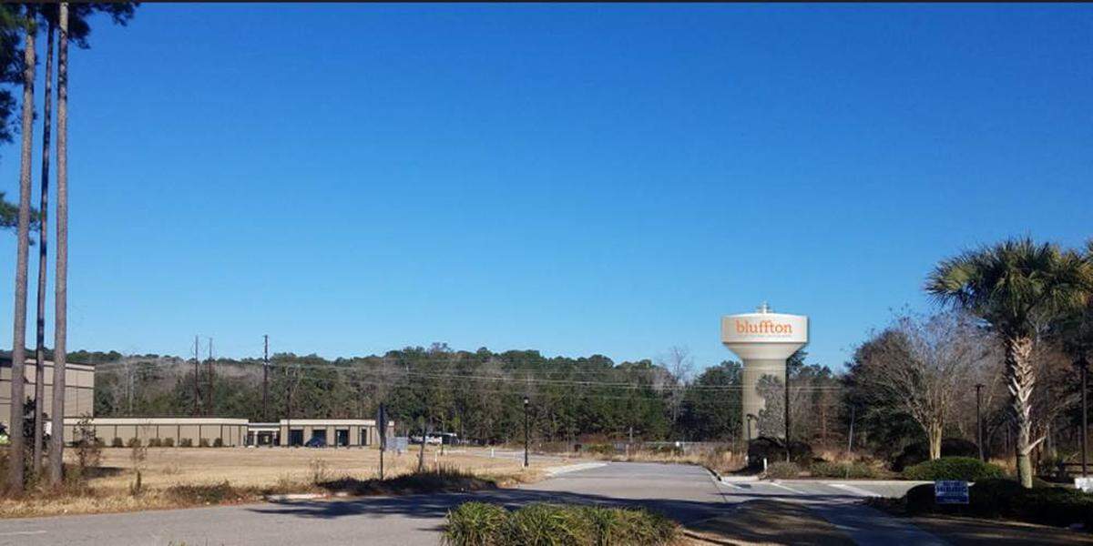 Renderings from Beaufort-Jasper Water & Sewer Authority show the southern view of the planned 1.5-million-gallon water tower with a Town of Bluffton logo.