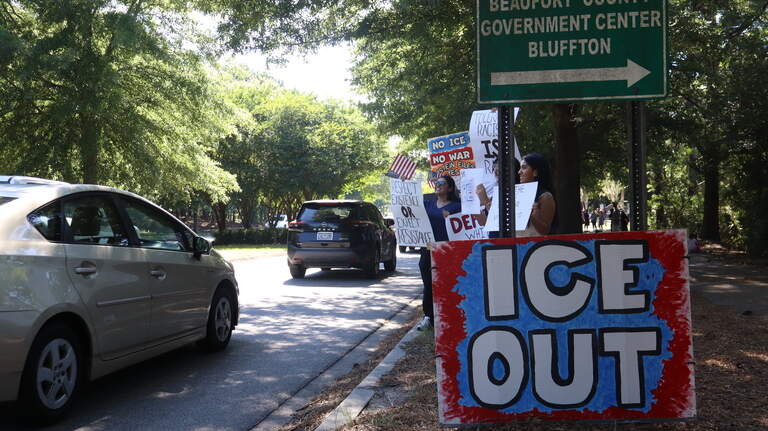 Bluffton protests ICE operation: ‘We’re out here because other people can’t be.’